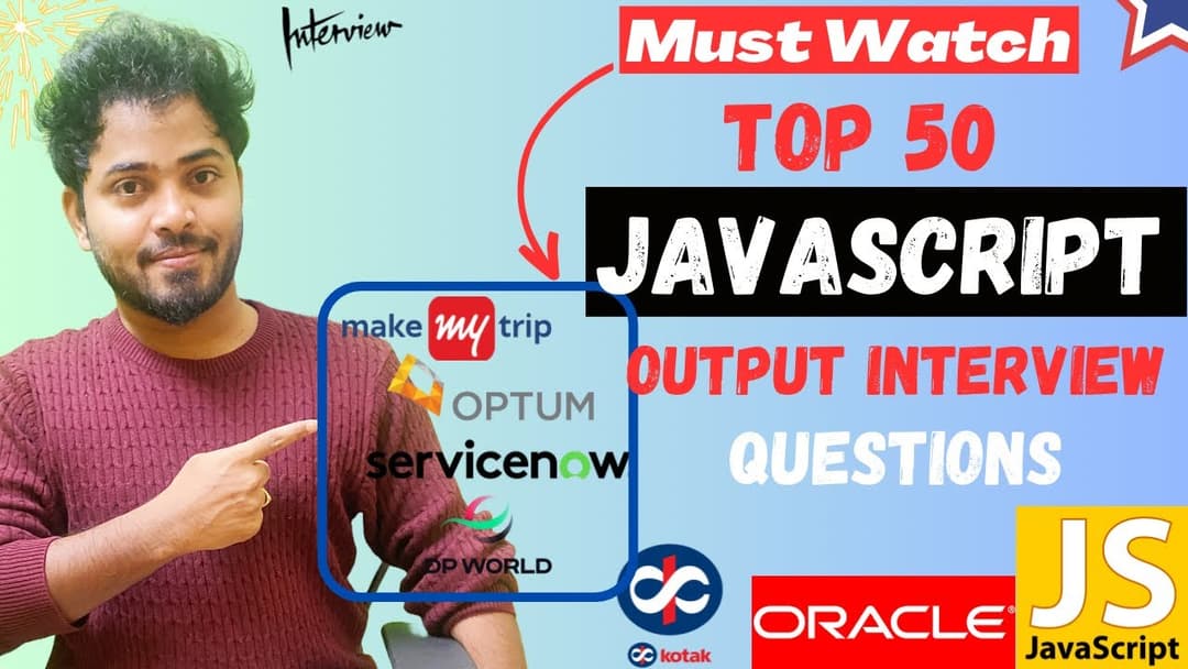 Top 50 Most Asked JavaScript Logical/Output Interview Questions | Rowdy ...